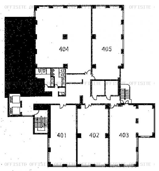 ソシオ砂子ビルの405号室平面図