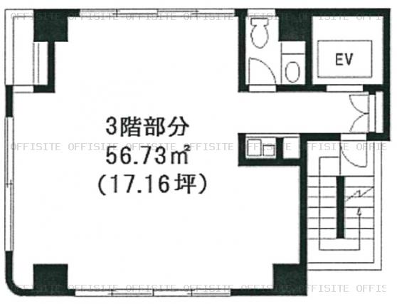 赤坂バリ島ビルの3階平面図