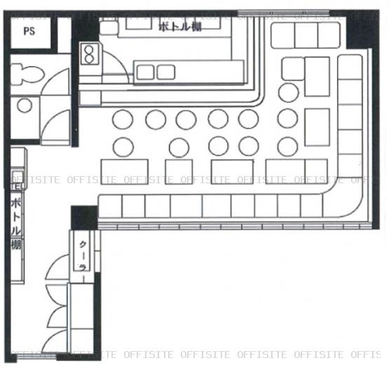 金田中ビルの6階C号室平面図