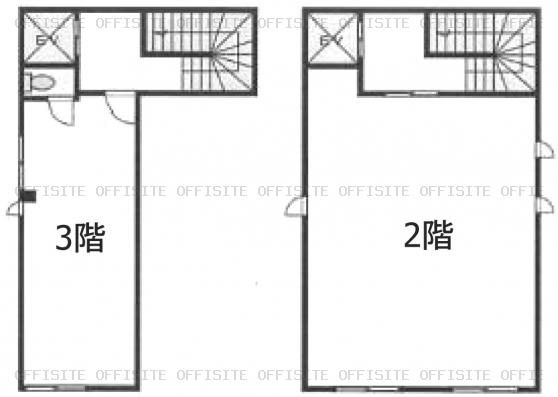 大田中央医療モール（健督）ビルの2階～3階平面図