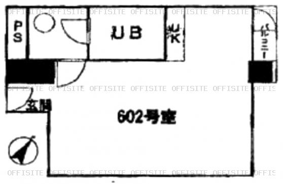神田乗物町ビルの602号室平面図