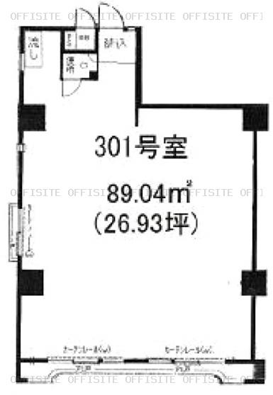 ニュー渋谷コーポラスの301号室平面図