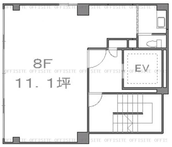 第２須賀ビルの8階平面図