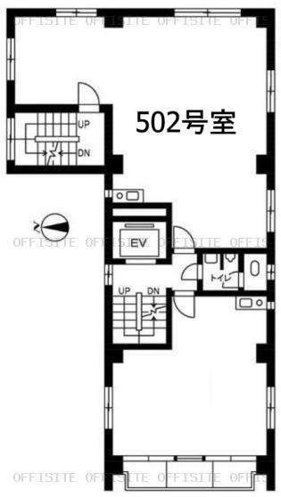 サンエイビルの502号室 平面図