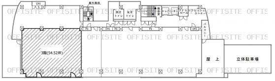 千葉テックビルの3階平面図