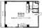 赤坂ミツワビルの505号室平面図