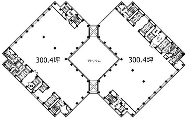 虎ノ門ツインビルディングE0102 間取り図