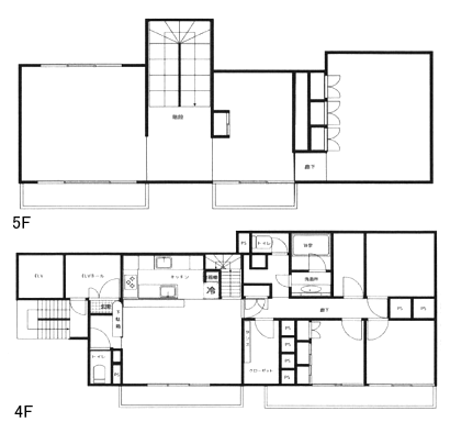 MIB四谷ビル4F~5F 間取り図