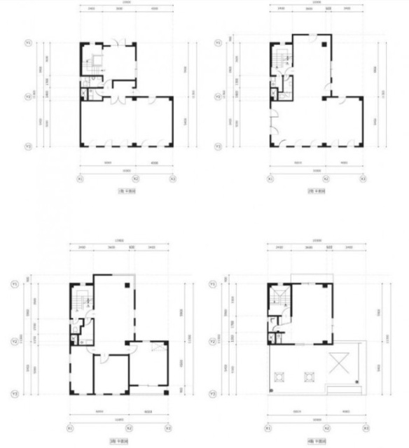 千早二丁目ビル1F~4F 間取り図