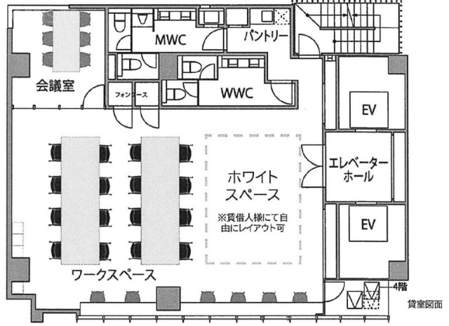 Bizflex浜松町8F 間取り図