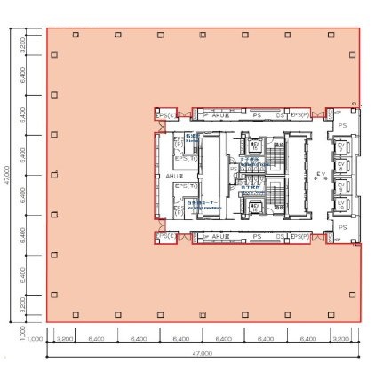 パシフィックセンチュリープレイス丸の内8F 間取り図