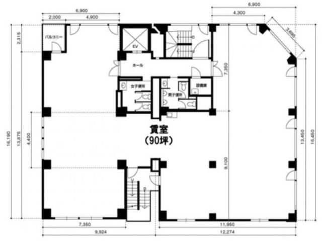 楠本第2ビル8F 間取り図