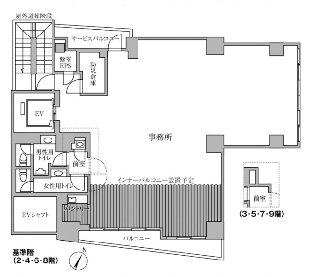 VORT神保町Ⅳ3F 間取り図