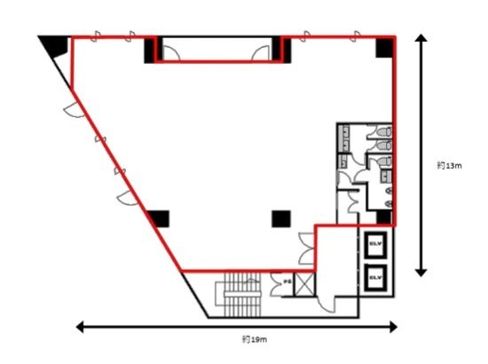 品川駅前港南ビル8F 間取り図