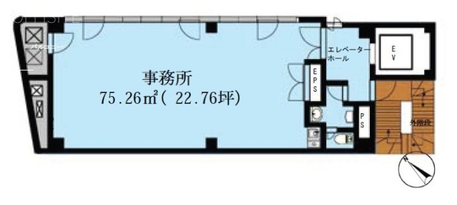 Biz Feel 東日本橋8F 間取り図