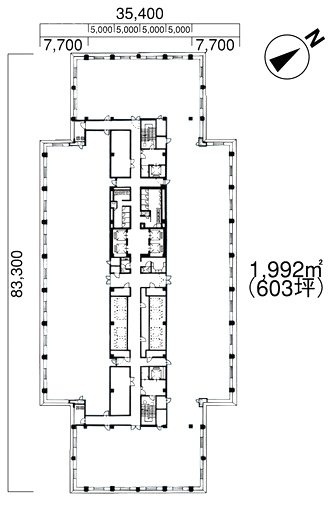 丸の内郵船ビルディング1F 間取り図