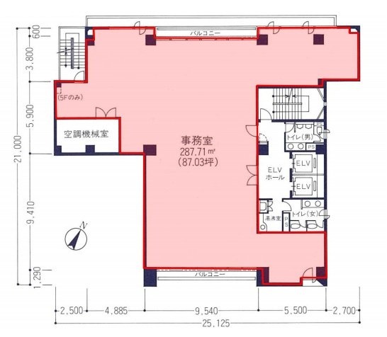 楠和日本橋ビル4F 間取り図