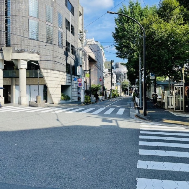 メイプルヒルズ千駄ヶ谷 ビル前面道路