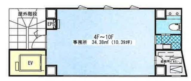 トーハン第8ビル4F 間取り図