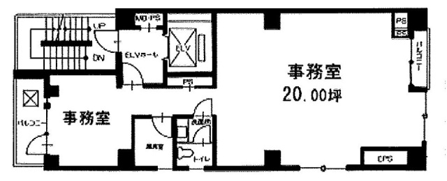 新橋スズキビル2F 間取り図