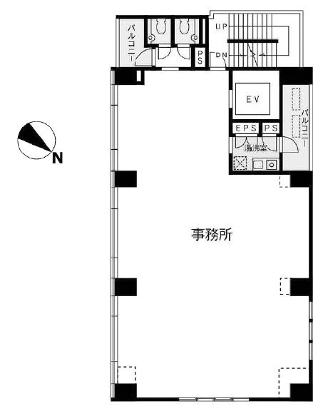 サンライズ長井ビル4F 間取り図