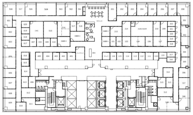 エキスパートオフィス品川608 間取り図
