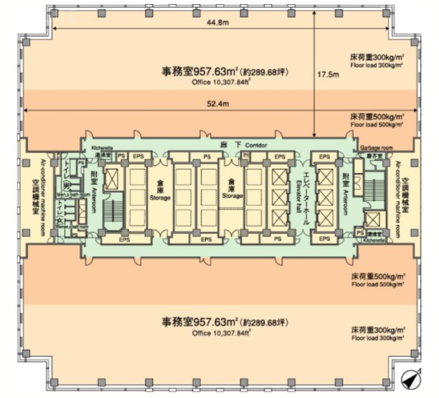 ワールドビジネスガーデン(WBG)マリブウエスト 間取り図