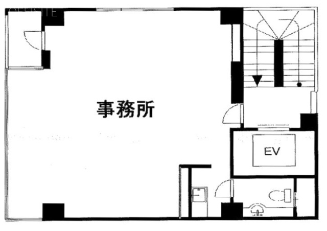 アクシーズ7号館ビル9F 間取り図