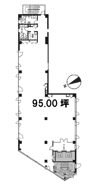 永代橋エコピアザビル5F 間取り図