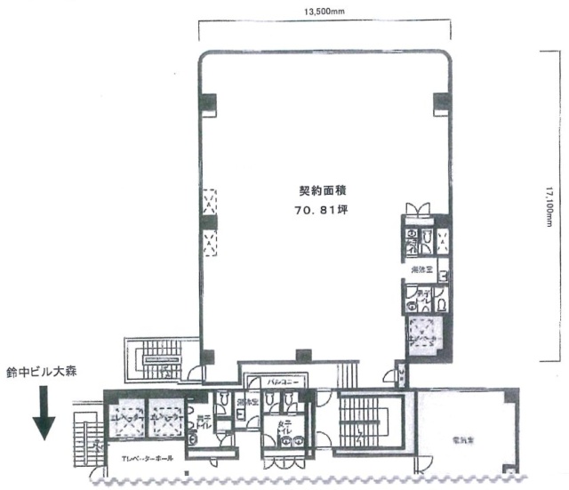 鈴中ビル大森ANNEX3F 間取り図