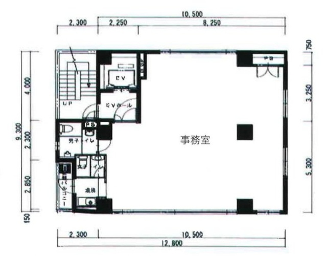 九段北TLビル4F 間取り図