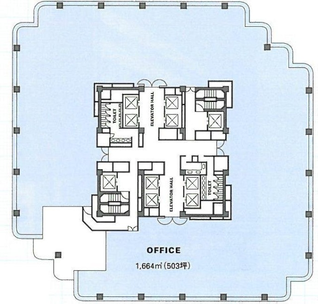 御殿山トラストタワー1F 間取り図