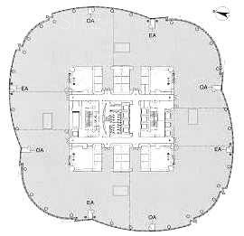 六本木ヒルズ森タワー20F 間取り図
