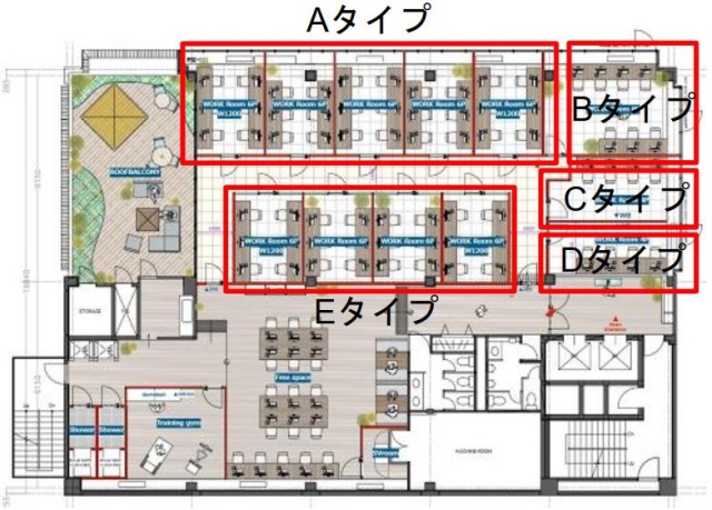 六本木レクシオン(ハリファックスビル8F)Aタイプ 間取り図