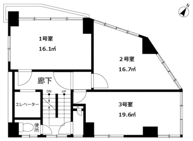 AUBE新川ビル3F 間取り図