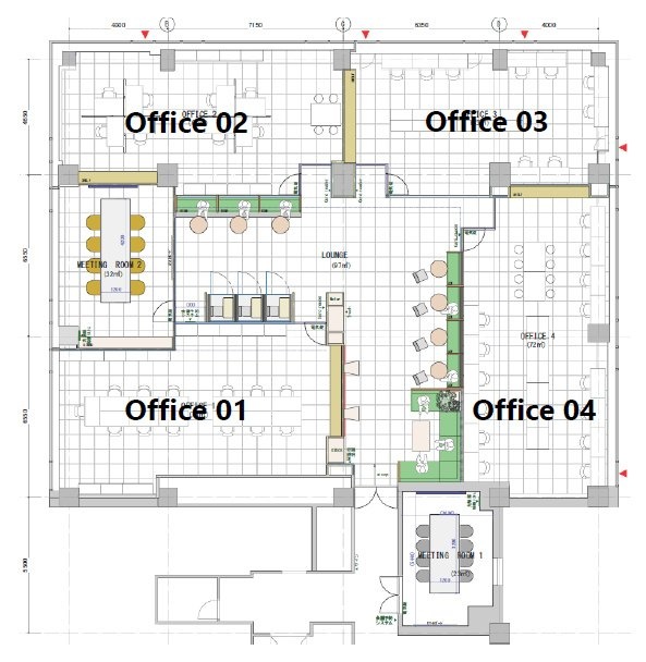 XPORT日本橋兜町(兜町第1平和ビル6階)4 間取り図