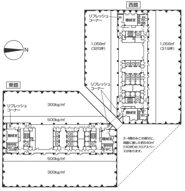 ソリッドスクエア東館2F 間取り図