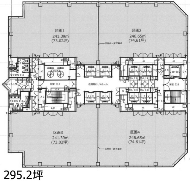 有明フロンティアビルA棟2F 間取り図
