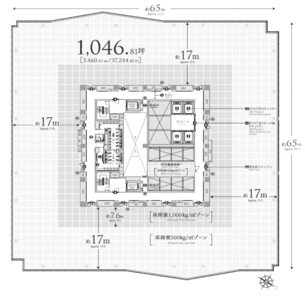 住友不動産六本木グランドタワー36F 間取り図
