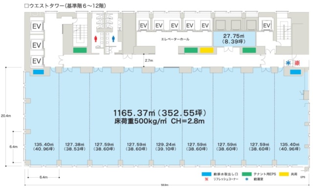 TOC有明イーストタワー10F 間取り図