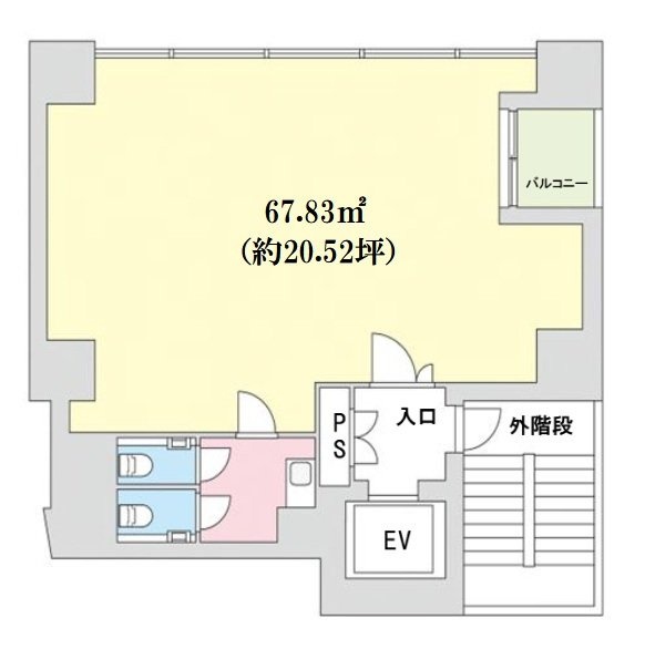 ハイホーム六本木ビル5F 間取り図