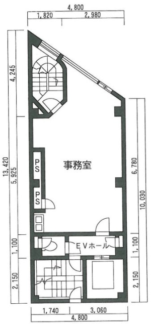 稲垣ビル7F 間取り図