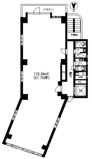 リードシー御殿山ビル2F 間取り図