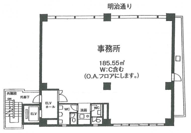 エスラ原宿ビル4F 間取り図