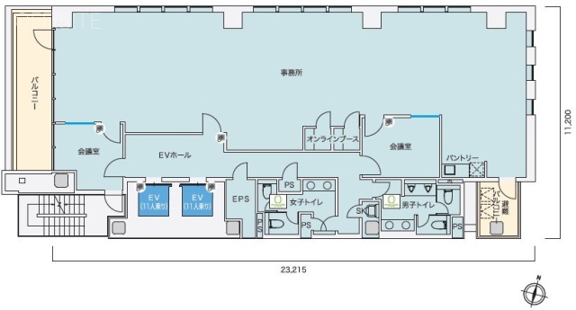 後楽園PREXビル2F 間取り図