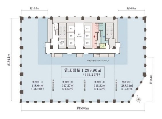 三会堂ビル8F 間取り図