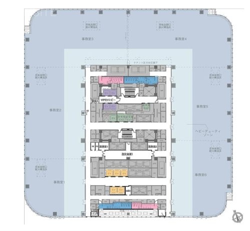 日本橋一丁目中地区第一種市街地再開発事業26F 間取り図