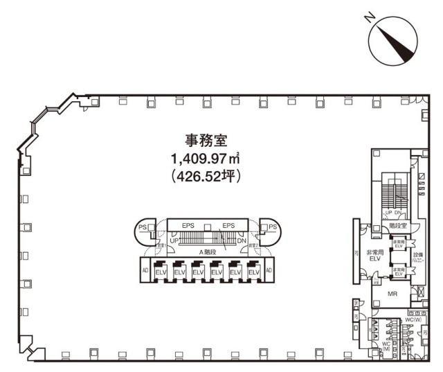 相互館110タワー1F 間取り図