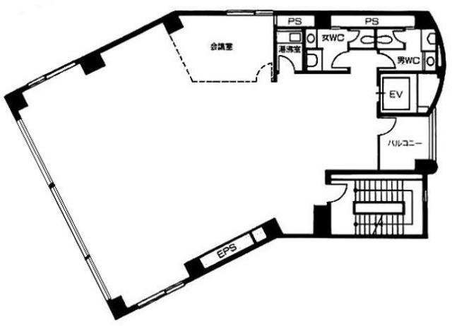 神田三崎町ビル7F 間取り図
