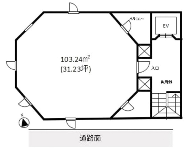 麻布ウィンテルビル4F 間取り図